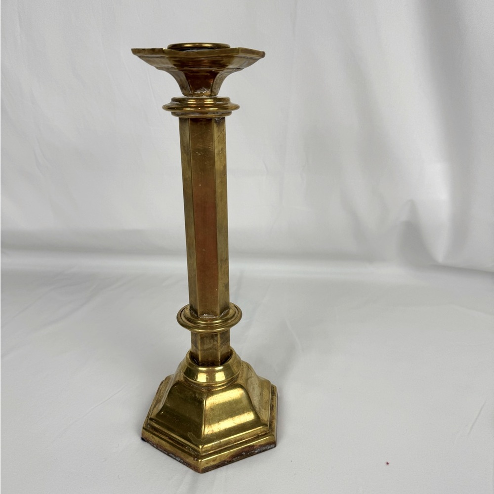Vintage Solid Brass Altar Candle Holder